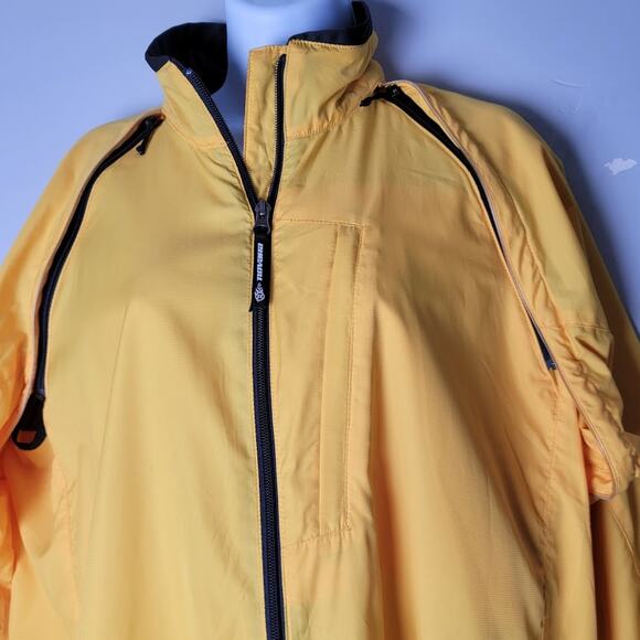 Novara Cycling Jacket Men’s L Yellow Full Zip Windbreaker Bike Rain Reflective - Picture 3 of 11